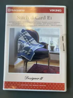 Husqvarna Viking stitch d-card E1 Quilt kort