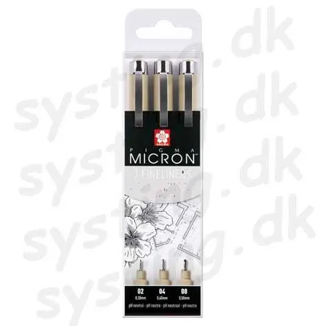 Køb Micron sort 3. stk. 0,30 - 0,4- 0,5 mm - Tilbud: 68,00,-