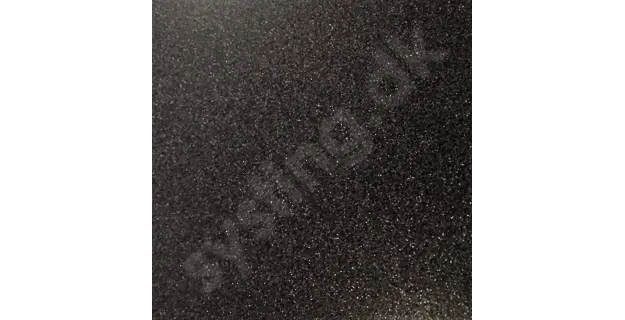 Strygestof 83 sort asfalt med glimmer