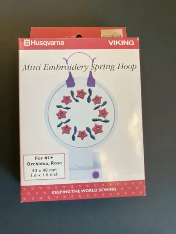 Husqvarna Viking Mini Embroidery Spring Hoop til orkider/roser